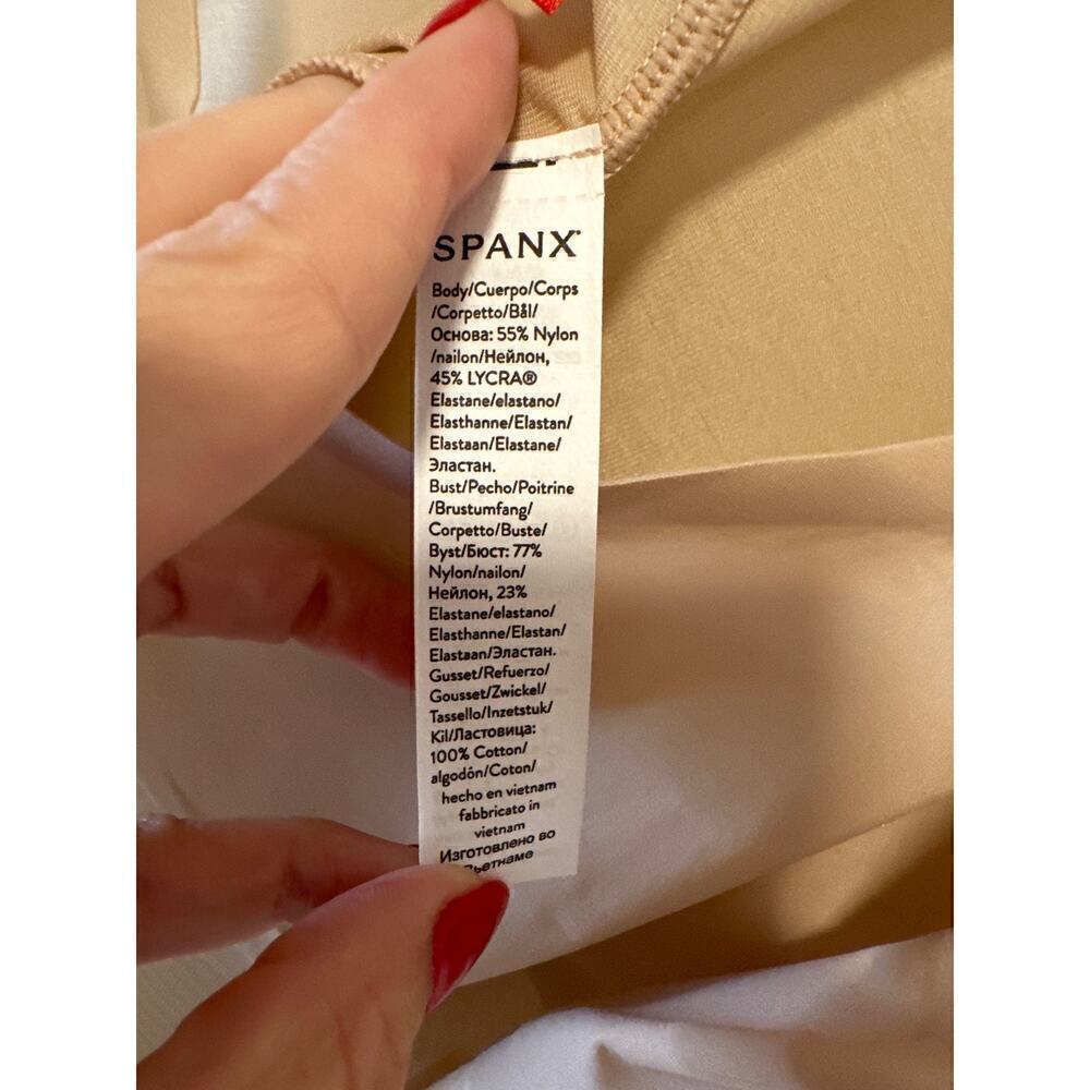 Spanx Invisible Cami Thong Bodysuit, Size 3X, Champagne Beige, NWT - Picture 6 of 7
